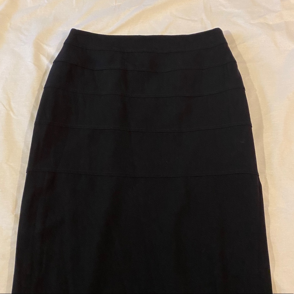 Escada Virgin Wool High Rise Maxi Skirt Black 34 2 - Picture 3 of 10